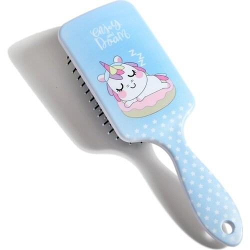 Comb Unicorn Cute Cartoon Pattern Mermaid Cat Massage Children Comb Cute Girl Comb Carry Long Hair Mm Anti-knot Comb Hair Brush