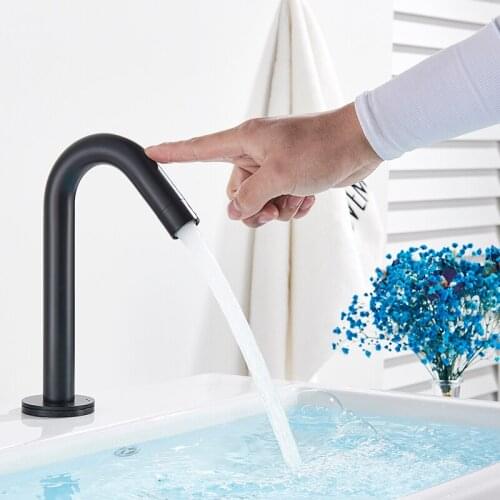 Sensor Hot Cold Water Basin Faucet Creative Switch Outlet Bathroom Sink Faucet Basin Tap Deck Installation Bathroom Faucet