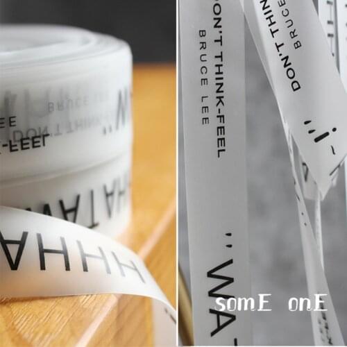 TPU Printing Letters Ribbon Trim Handmake DIY Bags Waist Hat Rope Decor Photo Props Creative Designer Accessorie Fabric