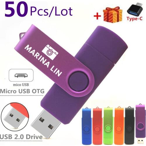 Usb 2.0 OTG for Mobile Phone/computer Usb Flash Drive 4gb 8gb 16gb 32gb 64gb Speed Rotation Usb Pendrive Memory U Stick 2 In 1