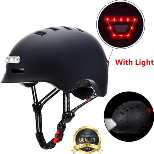 New Bike Helmet with Tailligh & Headlight USB Rechargeable Road Bicycle Adjustable Signal Warning Safety Cycling Electric Helmet