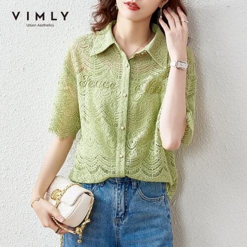 Женские рубашки с вышивкой Vimly China At AliExpress