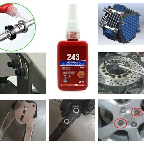 50ml Screw Glue Thread Locking Agent Anaerobic Adhesive 243 Glue Oil Resistance Fast Curing