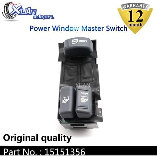 XUAN Electric Power Window Master Control Lifter Switch 15151356 For GMC C2500 Jimmy Chevrolet Blazer C3500 K2500 S10 Tahoe
