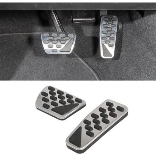 Car Throttle Brake Foot Pedal for Jeep Wrangler JL 2018+ Pedals Protector Cover Silver Auto interior Accessories