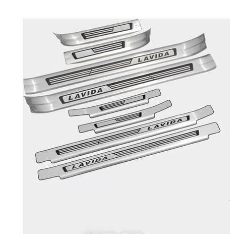 For Volkswagen Lavida 2015 - 2017 stainless steel threshold guard plate welcome pedal anti-scratch protection car styling