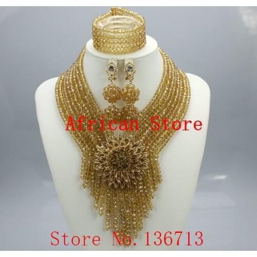 Marvelous African Beads Jewelry Set Splendid Nigerian Beads Set New Handmade Wholesale Free Shipping L032