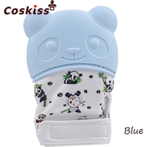 1pcs Silicone Panda Golves Baby Teether Nursing Accessories Soft Breathable Fabric Colorful Visually Silicone Teether