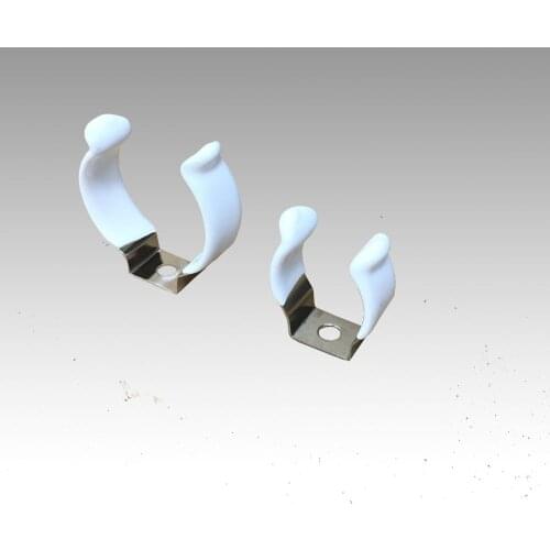 100 Pack Strong Force Resilient Tubular Lights Holder Carbon Steel Clip T7 T9 PVC Wrapped Lamp Clamp