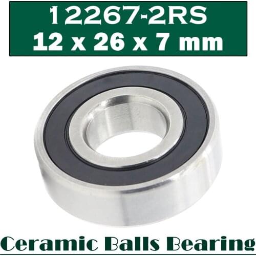 12267 Hybrid Ceramic Bearing 12x26x7 mm ABEC-1 ( 1 PC ) Bicycle Bottom Brackets & Spares 12267RS Si3N4 Ball Bearings