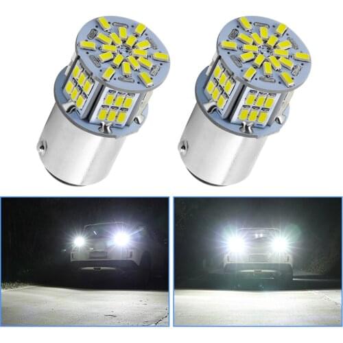 2pcs LED Light Bulb 1156 1157 SMD 2835 LED Bulb 9-14V Turn Signal Brake Light Bulb Replacement 6000K For Interior RV Trailer