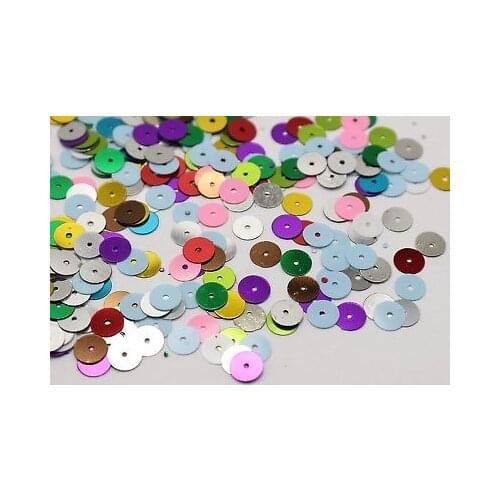 3000 Mixed Color 8mm Flat Round loose sequins Paillettes sewing Wedding craft