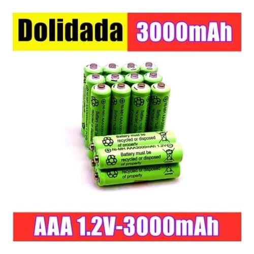 4-20 pieces 100% original AAA 3000mAh 1.2V quality rechargeable battery AAA 3000mAh Ni-MH rechargeable 1.2V 2A battery