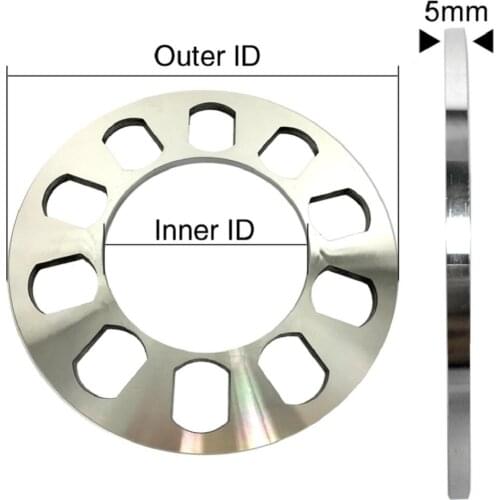 2 Pieces Car Aluminium Wheel Spacers for 5 lugs 5x114.3 5x120 5x120.7 5x127