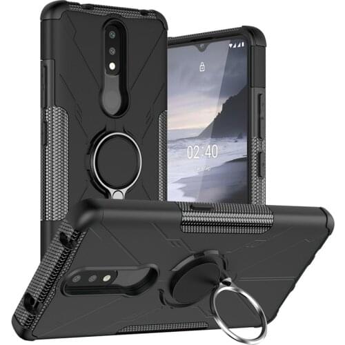 Armor PC Cover For Nokia 2.4 Case For Nokia 2.4 Cover Shockproof Soft Silicone TPU Protective Phone Bumper For Nokia 2.4 3.4 5.4