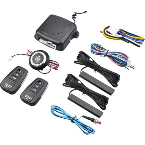 12V P KE Car Anti-Theft Alarm Two-Way Remote Start Stop Control By Autostart One Key Smart Engine Start Central Locking Door