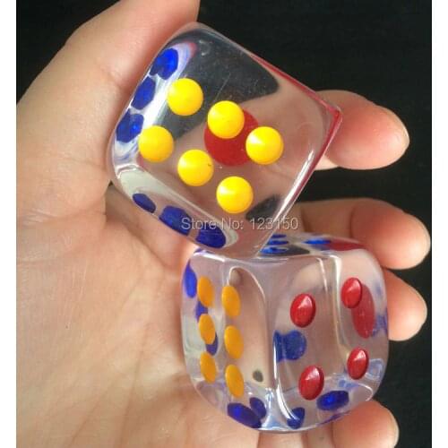 DC-038 New Clear dice in 32mm each side, 3pcs/lot, Free Shipping