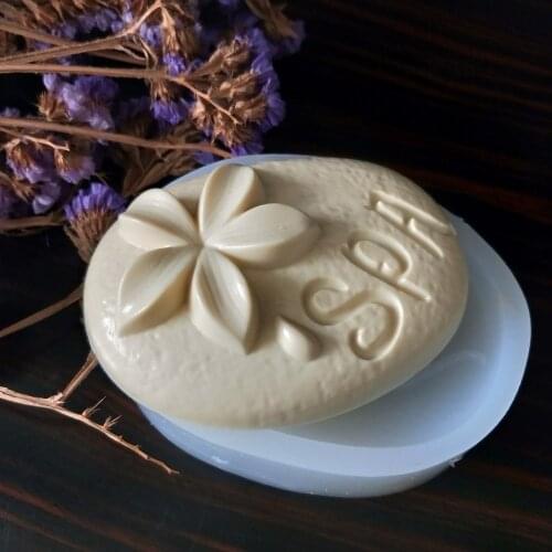 HC0164 PRZY Silicone Mold Soap Molds Silicone Fondant Mould Plumeria spa Clay Resin Gypsum Chocolate Candle Mold