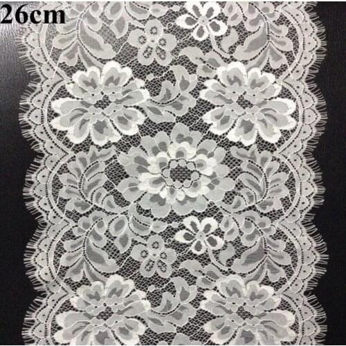 26cm non-elastic jacquard 3y/pcs lace eyelash,soft and elegant lace eyelash trim,XERY0704D