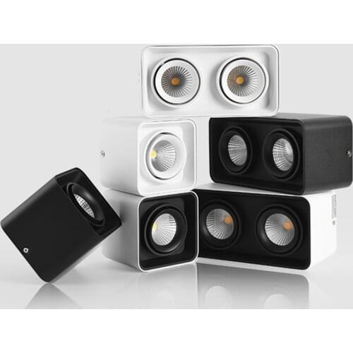 Square Surface Mounted Ceiling Downlight lamp 7W14W ceiling led lights AC110V 220V cob led spot lights Ceiling Fixtures Lighting