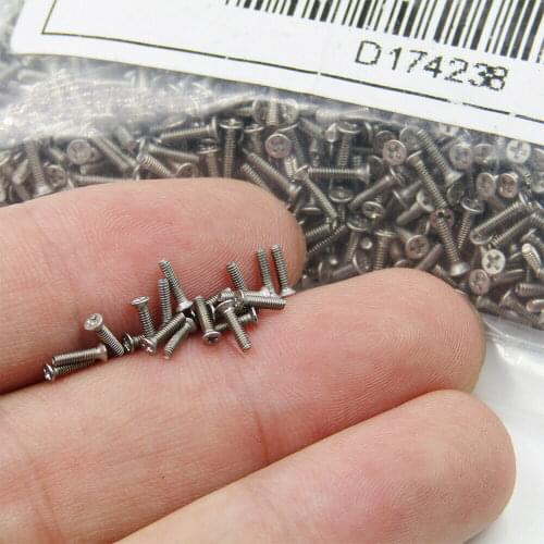 M1 M1.2 M1.4 M1.6 M2 304 Stainless Steel Phillips Countersunk Flat Head Small Screws