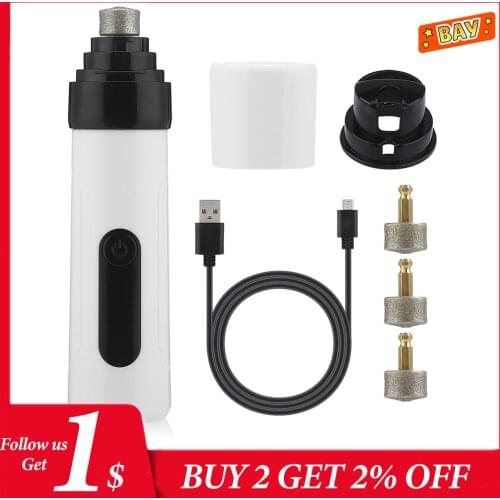 Nail Clippers for Dogs Nail Grinder Professional Dog Grooming Trimmer Electric Cat Paw Clipper USB Pet Nail Trimming Tool N16