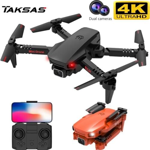 New k9 pro mini drone 4k hd dual camera wifi fpv air pressure altitude hold foldable quadcopter rc drone kids toy gift