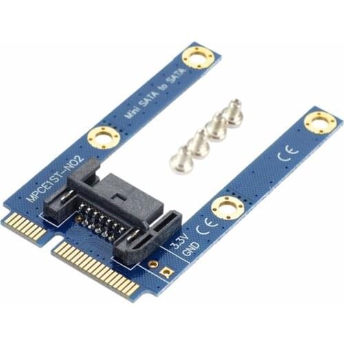 Mini PCI-E mSATA SSD to SATA 7 Pin MPCIe Extension Adapter Card