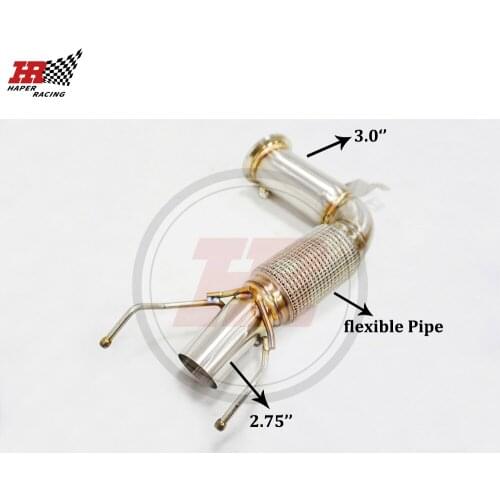 HP RACING 2.75'' Mini Co oper S 2.0T JCW F55 F56 F57 F60 Downpipe Catless For B48 Engine 2014-2020