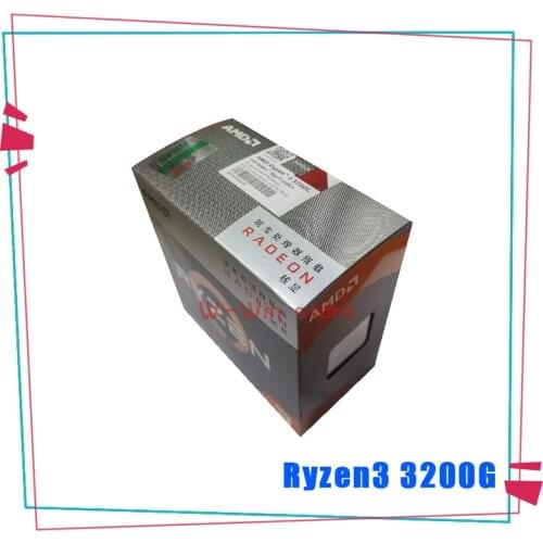 New AMD Ryzen 3 3200G R3 3200G 3.6 GHz Quad-Core Quad-Thread 65W CPU Processor L3=4M YD3200C5M4MFH Socket AM4 With Cooler Fan