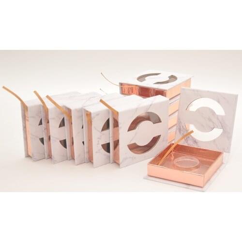Wholesale Lash Box Packaging Eyelash Box Customize Faux Cils Mink Eyelashes Square Pink Magnetic Package Storage Cases Vendors