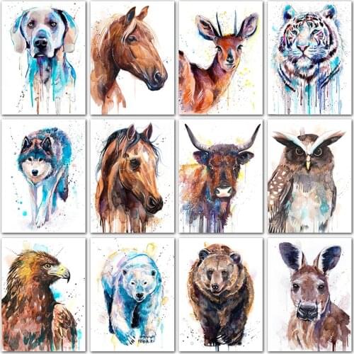 Full Round Diamond mosaic Full Square Diamond embroidery Cross stitch 5D DIY Diamond painting animals Cartoon dog horse deer art