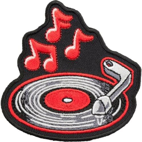 Custom Embroidered patches Music iron on badge emblem factory customize service for promotional gifts giveaway low price