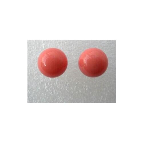 Ry00499 stunning big 12mm round pink south sea shell pearl earrings r stud