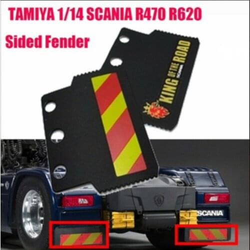 A pair scania truck rubber two-sided rear fender for tamiya 1/14 scale rc scania r620 56323 r730 king of the road trailer truck