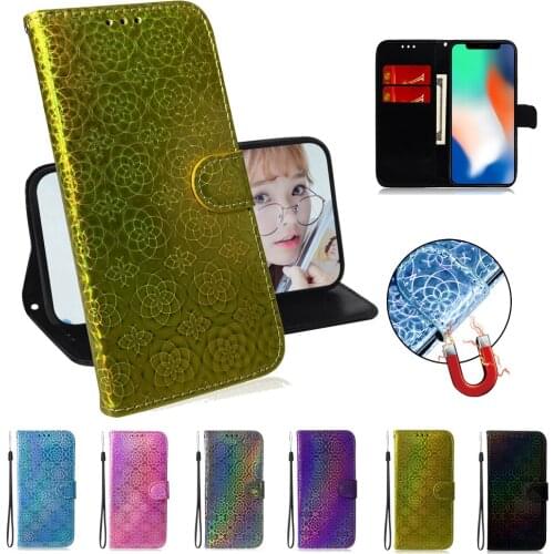 Sunjolly Flip Phone Case with Lanyard Wallet Card Slot Stand Holder Cover coque for LG G8 THINQ Stylo 5 K50/Q60 W10 Cases fundas