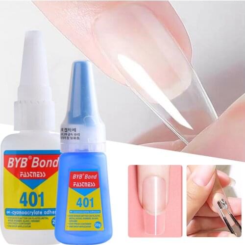20ml Super Strong Fast Drying 401 Glue For False Nail Tips Sticky Rhinestones Extension Gel Polish Acrylic Manicure Tools LY1945