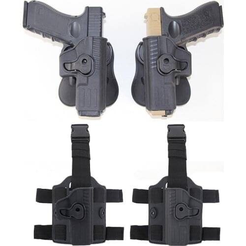 Tactical Belt Gun Holster Left Right Hand Gun Case Waist Paddle Belt Airsoft Pistol Holster for IMI Glock 17 19 22 23 26 31 44