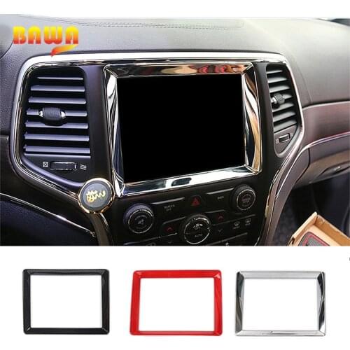 BAWA Interior Mouldings GPS Decoration Frame Trim For Jeep Grand Cherokee 2011 2012-2016 Car Accessories