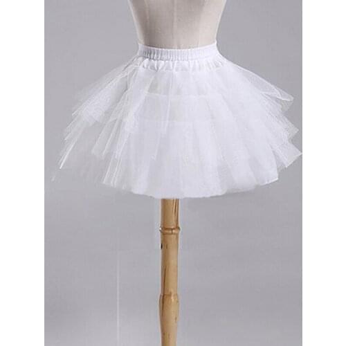 Womens Skirts Crinoline Petticoat Evening Party Underskirt Vintage Elastic Waist Ball Gown Ruffles Pleated Swing Skirt