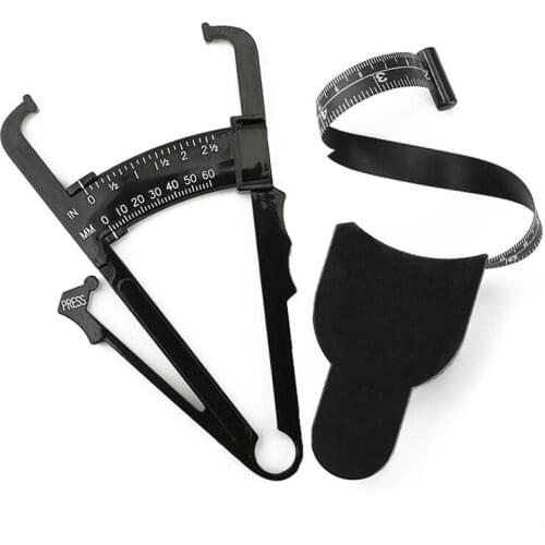1.5m black metric waist ruler and black fat clip set Private health scale inch waist ruler