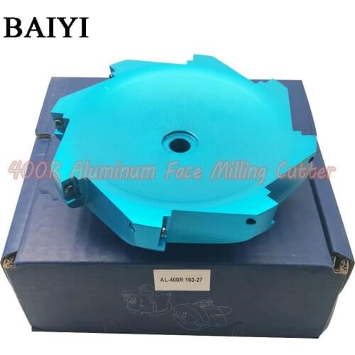 1pc BAP 400R 160 27 8T Flute Aluminum alloy Face End Mill Flat Cutter AL-400R-160-27 face milling cutter for APMT1604 insert