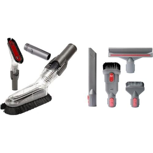 1 Pcs Flexible Anti-Static Brush Soft Dusting Brush & 4 Pcs Replacement Parts Attachments Tools Kit Brush