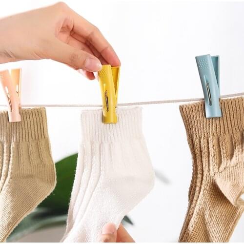 10/20PC Plastic Drying Clip Gadget Household Clip Clothes Underwear Socks Clip Hanger Windproof Fixed Clothespin Multi-function
