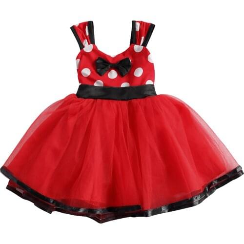 2021 1-4Y Toddler Girls Mesh Dress Summer Children Creative Wave Point Splicing Bow Decoration Sleeveless Party Tutu Sundress