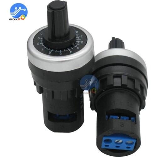 LA42DWQ-22 22mm 1K 2K 5K 10K 20K 50K ohm Rotary Potentiometer Inverter Converter Resistance Variable Speed Drive Game Accessory