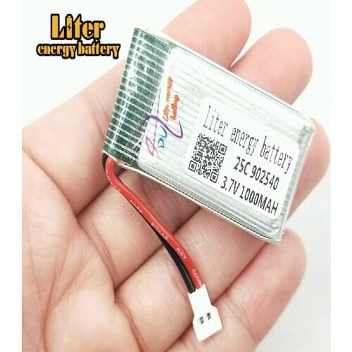 3.7V 1000mAh X5C X5SC X5SW Tanco M68 four-axis model aircraft 3.7V 1000mAh lithium battery 902540 25c
