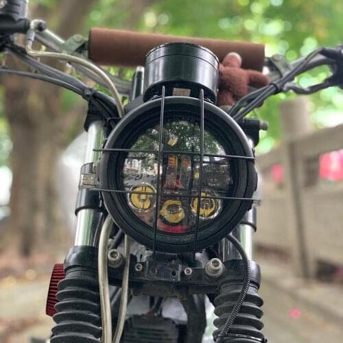 5.75inch Inch Metal Motorcycle Headlight Lamp Mesh Grille Cover Square Mask