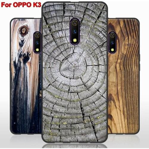 6.5" Silicone bumper For OPPO K3 PCGM00 case soft TPU wood stone style back cover For OPPO K3 K 3 phone cases OPPOK3 coque shell