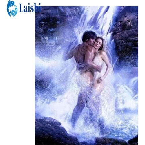 Great Painter 5D DIY Waterfall couple Diamond Painting wholesale Full Square Round Diamond Painting Embroidery Sale Rhinestone